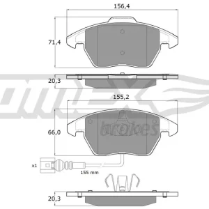 Do wyczerpania zapasów Zestaw klocków hamulcowych, hamulce tarczowe TOMEX BRAKES TX 13-11
