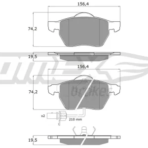 Bezpieczne zakupy Zestaw klocków hamulcowych, hamulce tarczowe TOMEX BRAKES TX 13-13
