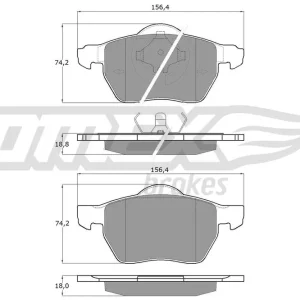 Zestaw klocków hamulcowych, hamulce tarczowe TOMEX BRAKES TX 13-131 Do wyczerpania zapasów