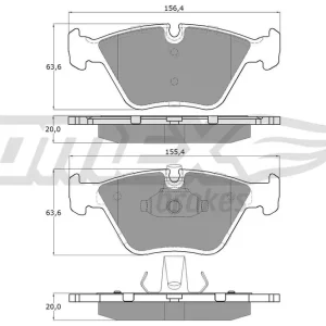 Wysoka jakość Zestaw klocków hamulcowych, hamulce tarczowe TOMEX BRAKES TX 13-20