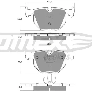 Zestaw klocków hamulcowych, hamulce tarczowe TOMEX BRAKES TX 13-26 Tylko do końca tygodnia