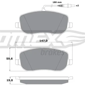 Nowy Zestaw klocków hamulcowych, hamulce tarczowe TOMEX BRAKES TX 13-34
