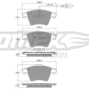 Zniżka Zestaw klocków hamulcowych, hamulce tarczowe TOMEX BRAKES TX 13-931