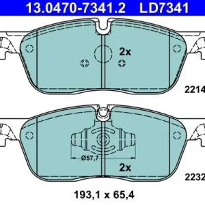 Zestaw klocków hamulcowych, hamulce tarczowe ATE 13.0470-7341.2 Oferta czasowa