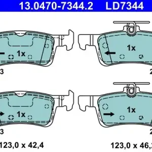 Zestaw klocków hamulcowych, hamulce tarczowe ATE 13.0470-7344.2 Oferta czasowa