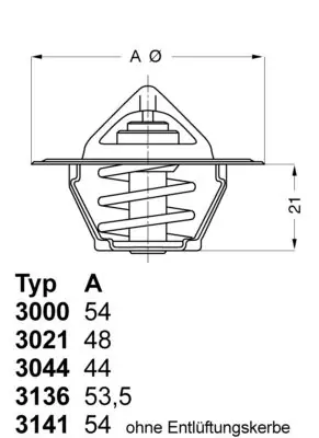 Tani Termostat, płyn chłodzący BORGWARNER (WAHLER) 3000.83