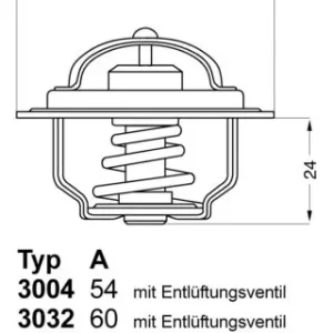 Termostat, płyn chłodzący BORGWARNER (WAHLER) 3004.88D1 Premium