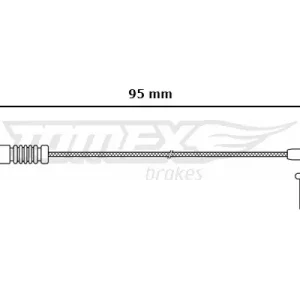 Styk ostrzegawczy, zużycie okładzin hamulcowych TOMEX BRAKES TX 30-06 Oferta czasowa
