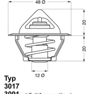 Rabat Termostat, płyn chłodzący BORGWARNER BERU 3017.83