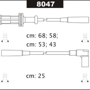 Okazja Przewody wysokiego napięcia komplet SENTECH 8047 RCCT601