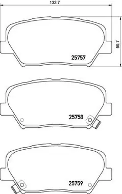 Bestseller Klocki hamulcowe BREMBO P30070 58101A4A11
