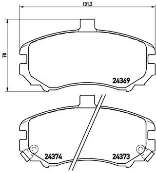 Klocki hamulcowe BREMBO P30029 581012DA50 Nowość