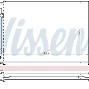 Chłodnica silnika NISSENS 651651 353121253AA Nowy