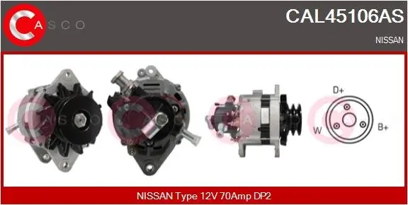 Popularny ALTERNATOR 12V 70A CASCO CAL45106AS