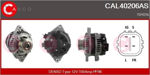 ALTERNATOR 12V 100A CASCO CAL40206AS Super okazja