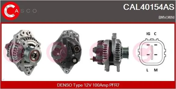 ALTERNATOR 12V 100A CASCO CAL40154AS Ograniczona ilość