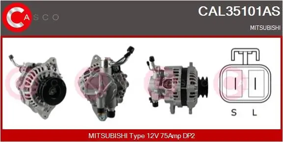 ALTERNATOR 12V 75A CASCO CAL35101AS Tylko do końca tygodnia