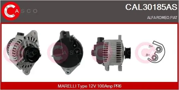 ALTERNATOR 12V 100A CASCO CAL30185AS Bezpieczne zakupy
