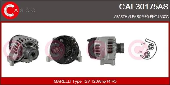 ALTERNATOR 12V 120A Nowy