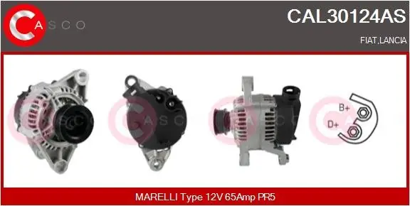 ALTERNATOR 12V 65A CASCO CAL30124AS Nie przegap
