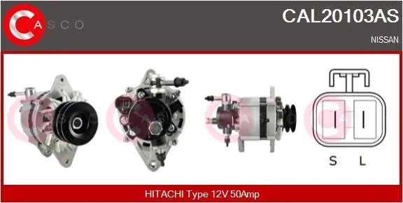 ALTERNATOR 12V 50A CASCO CAL20103AS Kup online