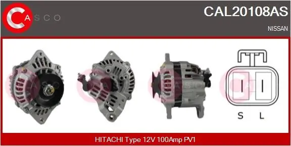 Bezpieczne zakupy ALTERNATOR 12V 100A CASCO CAL20108AS