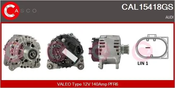 ALTERNATOR 12V 140A CASCO CAL15418GS Bezpieczne zakupy