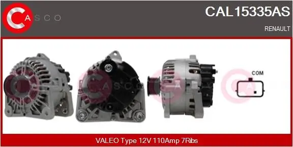 ALTERNATOR 12V 110A CASCO CAL15335AS Bezpieczne zakupy