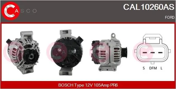 ALTERNATOR 12V 100A CASCO CAL10260AS Zamów dziś